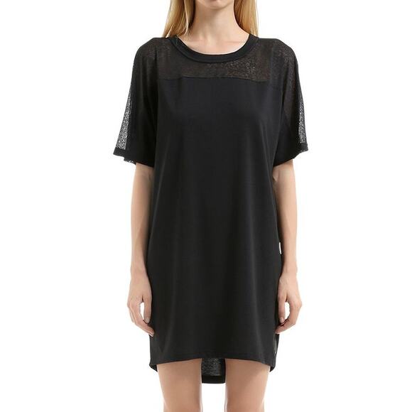 Nike Dresses & Skirts - NikeLab NWT Essential Black Burnout Casual Relaxed T-shirt Mini Dress 865777